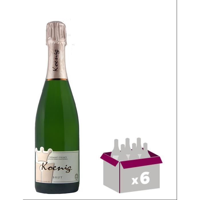 KOENIG Crémant d'Alsace Casher - Blanc - 75 cl - AOC - x6