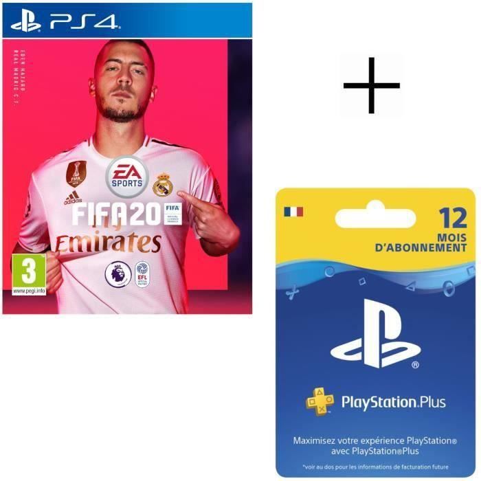 Pack PlayStation : FIFA 20 + Abonnement 12 Mois au PS+