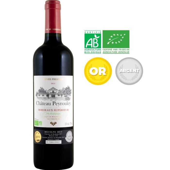Château Peyrouley Cuvée Prestige 2015 Bordeaux Supérieur - Vin rouge de Bordeaux - Bio