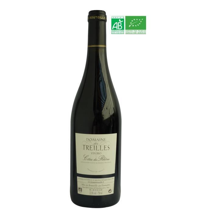 Domaine des Treilles 2018 Côtes du Rhône - Vin rouge de la Vallée du Rhône BIO