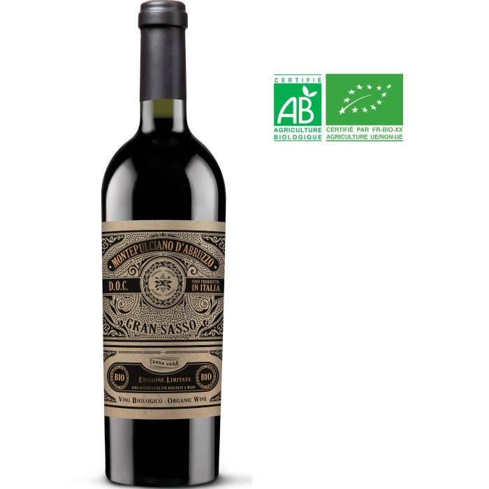 Gran Sasso 2019 Montepulciano d'Abruzzo - Vin rouge d'Italie - Bio