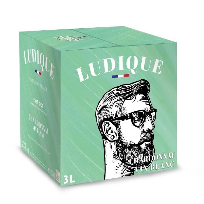 Ludique Chardonnay IGP Pays d’Oc - Vin blanc de Languedoc - Bib 3 L