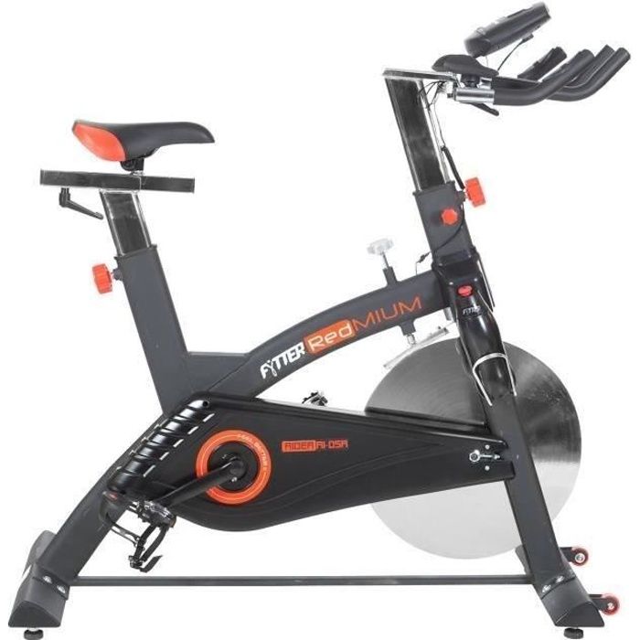 FYTTER Vélo biking RI-05R avec 20 kg de roue d'inertie et courroie silencieuse poly-V. Avec écran LCD. Spin bike interieur spinning.