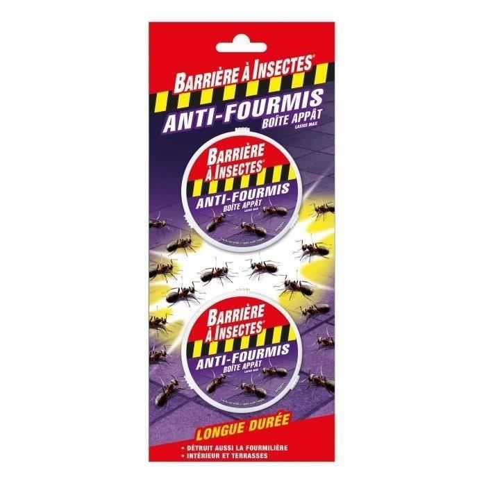 BARRIERE A INSECTES Blister de 2 boîtes appâts anti-fourmis