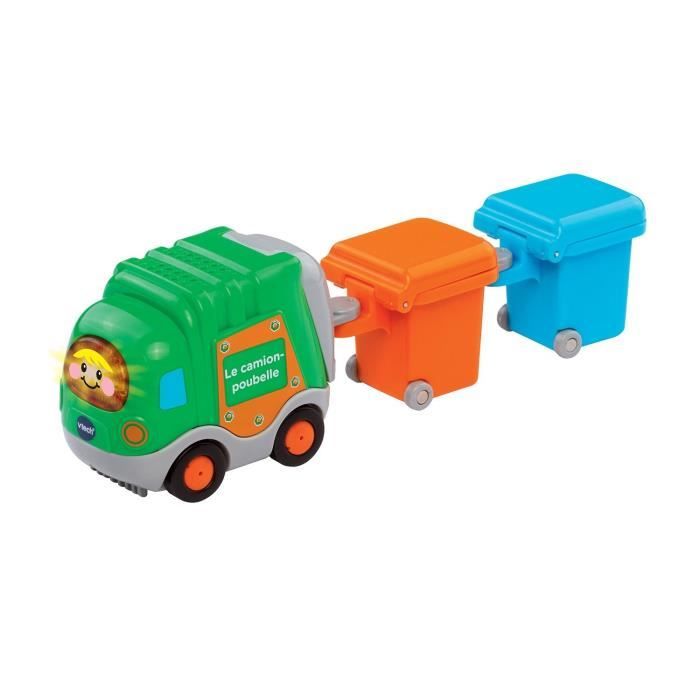 VTECH - Tut Tut Bolides - Véhicule avec Remorque - Joël le Camion Poubelle