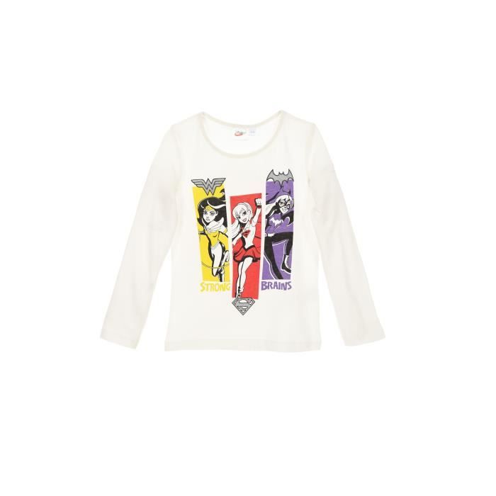 DC SUPER HERO GIRLS T-shirt Beige Écru Enfant Fille