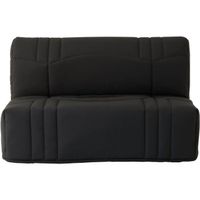 Banquette BZ DREAM - Tissu 100% Coton noir - Couchage 140x190 cm - 2 places - Confort moelleux