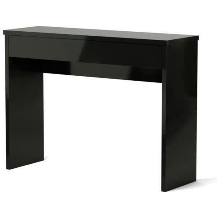 ARENA Console style contemporain noir brillant - L 109 cm