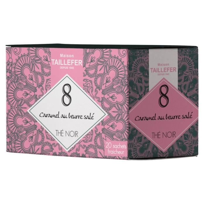 MAISON TAILLEFER Thé Noir Caramel en Boite de 20 Sachets Individuels