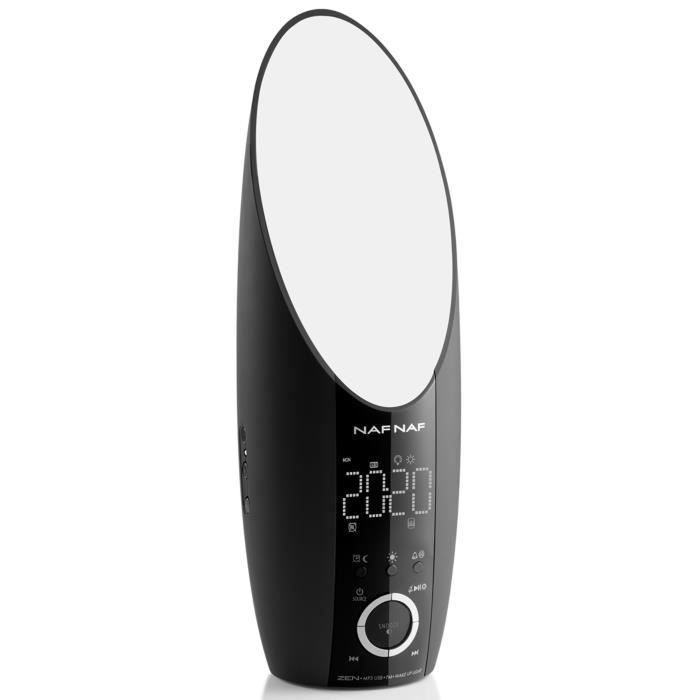 NAF NAF DNI050 ZEN Réveil lumière LEDS MP3 USB Noir