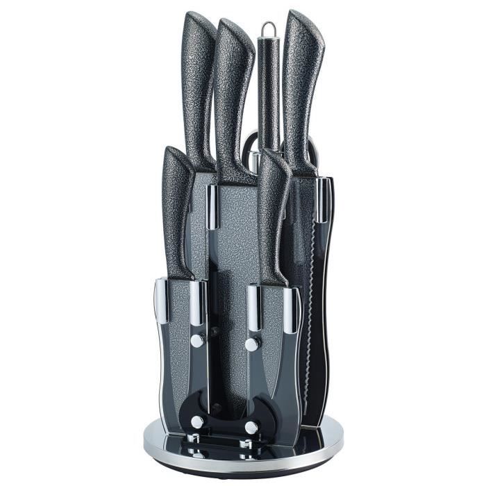 Set de couteaux 8 pièces Royalty Line RL-KSS8 noir
