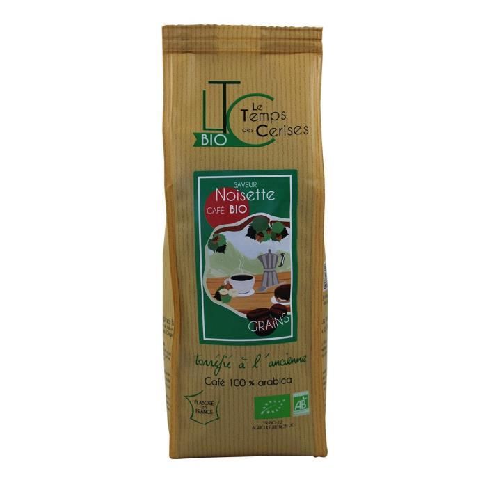 LE TEMPS DES CERISES Café en grain BIO saveur Noisette - 250 G