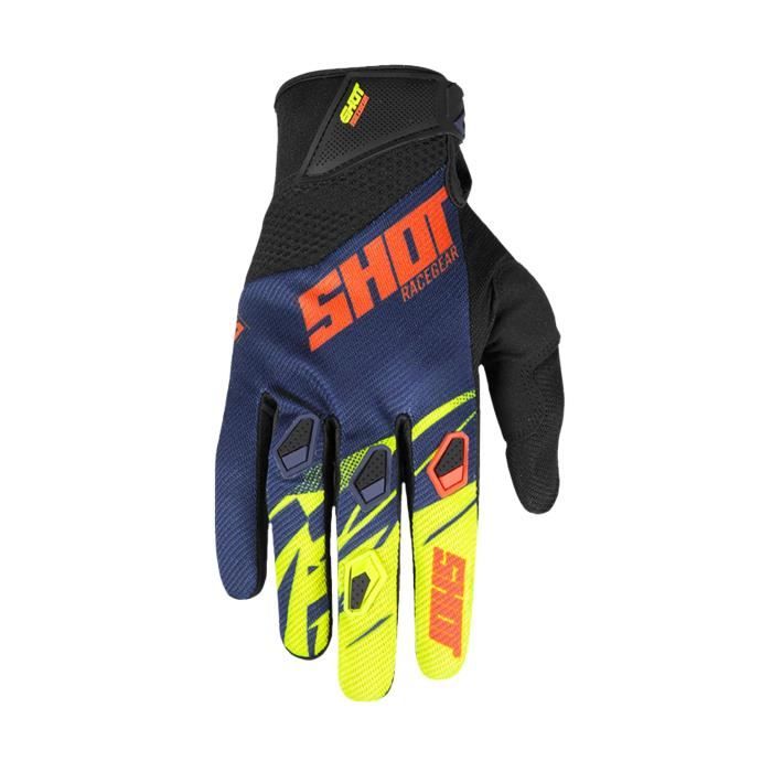SHOT Gants Cross Kid Devo Ventury - Gris anthracite et bleu
