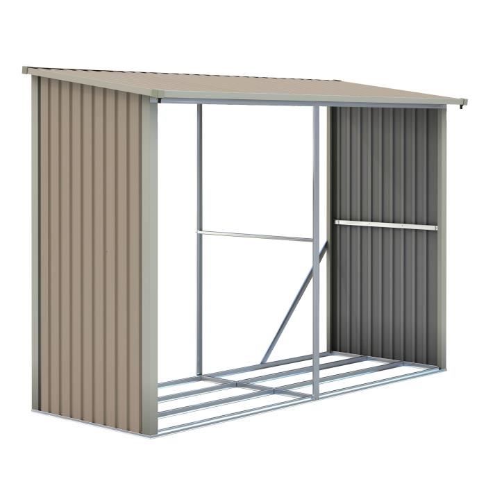 Abri bûches XL - Taupe