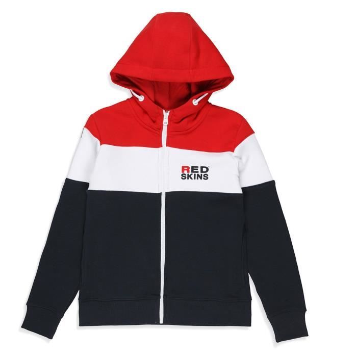 REDSKINS Sweat Zippé à Capuche Lenonn Rouge/Bleu Garçon