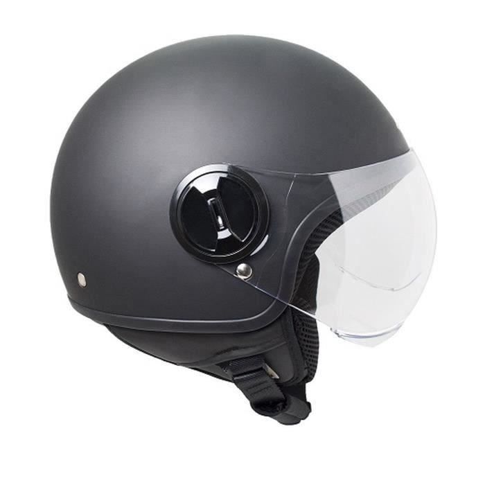 SKAP Casque jet 1WH Wolli Evo - Noir mat