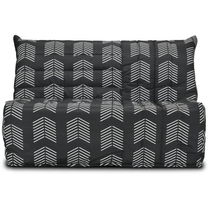 Banquette Noir Tissu Contemporain Promotion