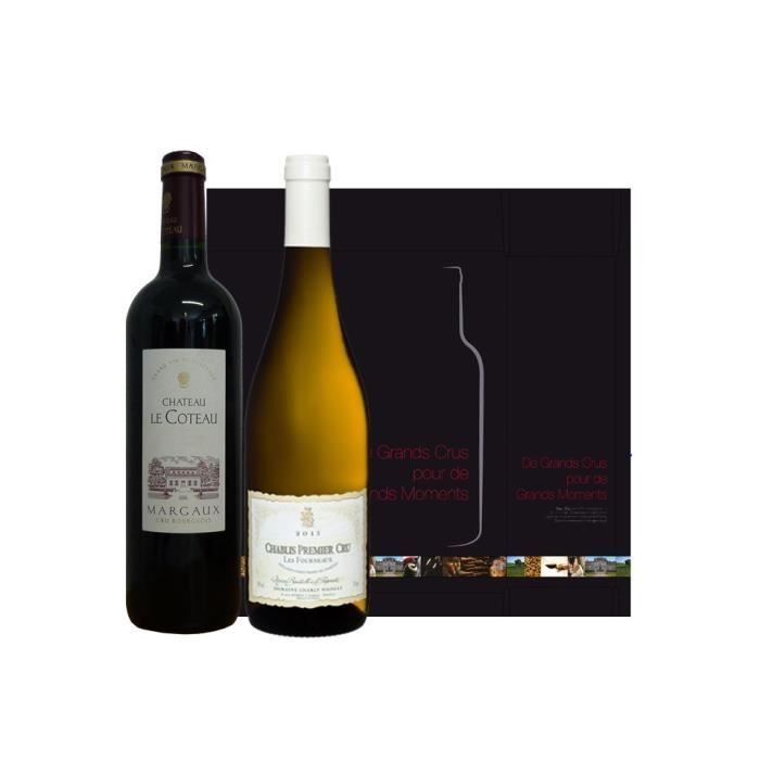 Coffret Cadeaux Vins de Prestige Margaux Chablis 1er Cru
