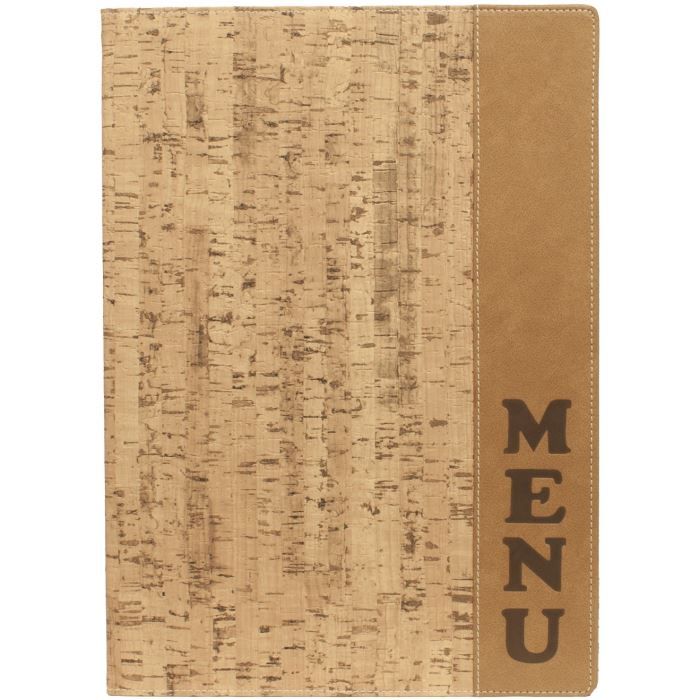 Protège menu A4 liège Design, 1 double insert