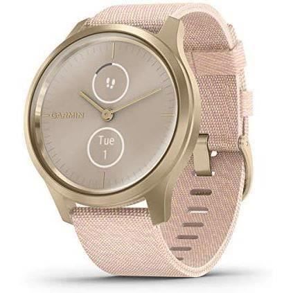 Garmin vivomove Style - Montre connectée avec aiguilles mécaniques et écran tactile couleur - Light Gold Dust Rose