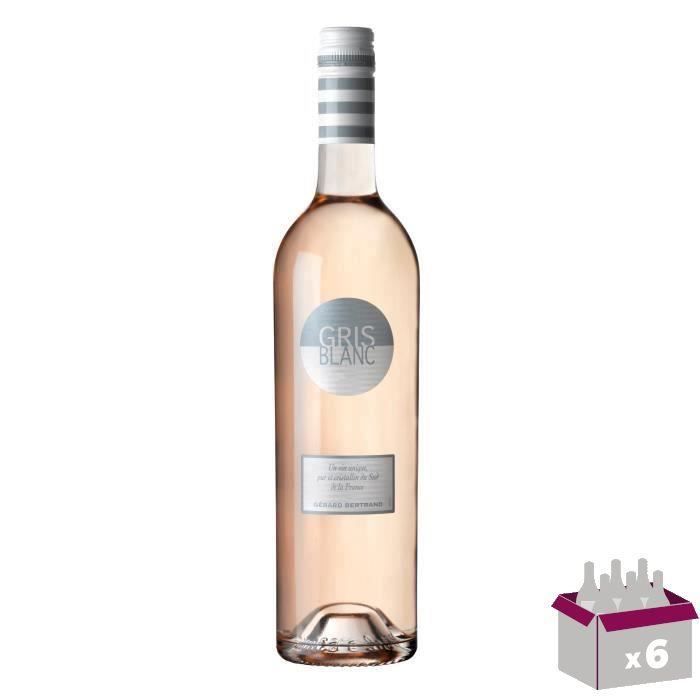 Gris Blanc Pays d'Oc - Vin rosé du Languedoc-Roussillon x6