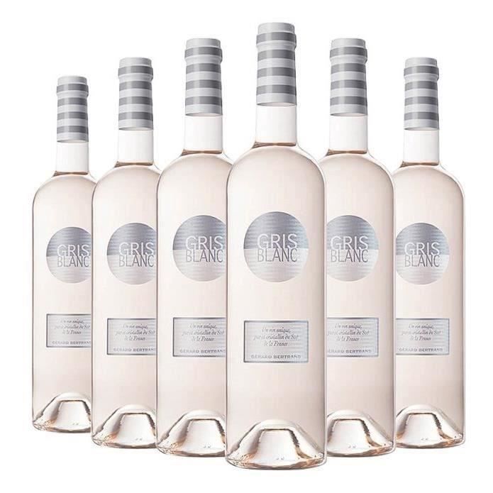 Gris Blanc Pays d'Oc - Vin rosé du Languedoc-Roussillon x6