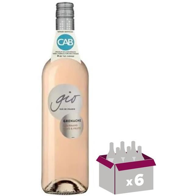 Gérard Bertrand Gio Grenache Rosé Pays d'Oc - Vin rosé du Languedoc-Roussillon - 4 achetées + 2 offertes