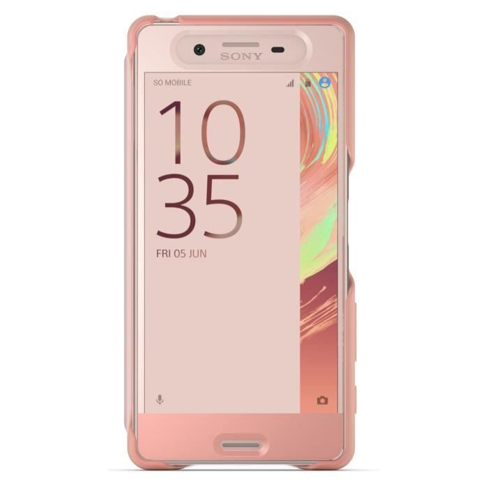 Sony Flip Cover Touch pour Xperia X Performance Rose