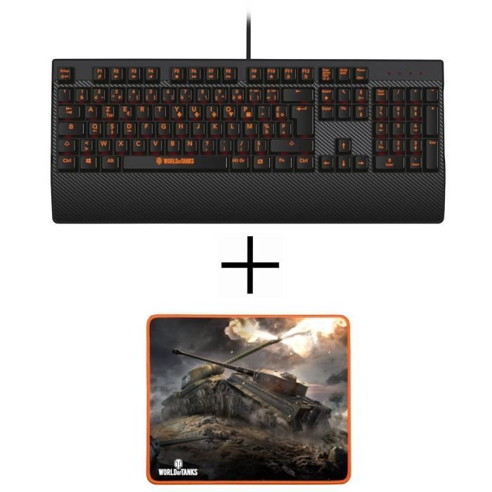 Clavier mécanique K-70 MK + tapis de Souris Gamer MP-10 Konix World Of Tanks