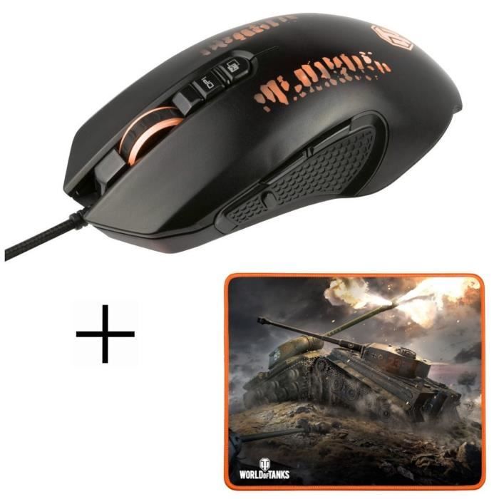 Souris Gamer Filaire M-30 + tapis de Souris Gamer MP-10 Konix World Of Tanks