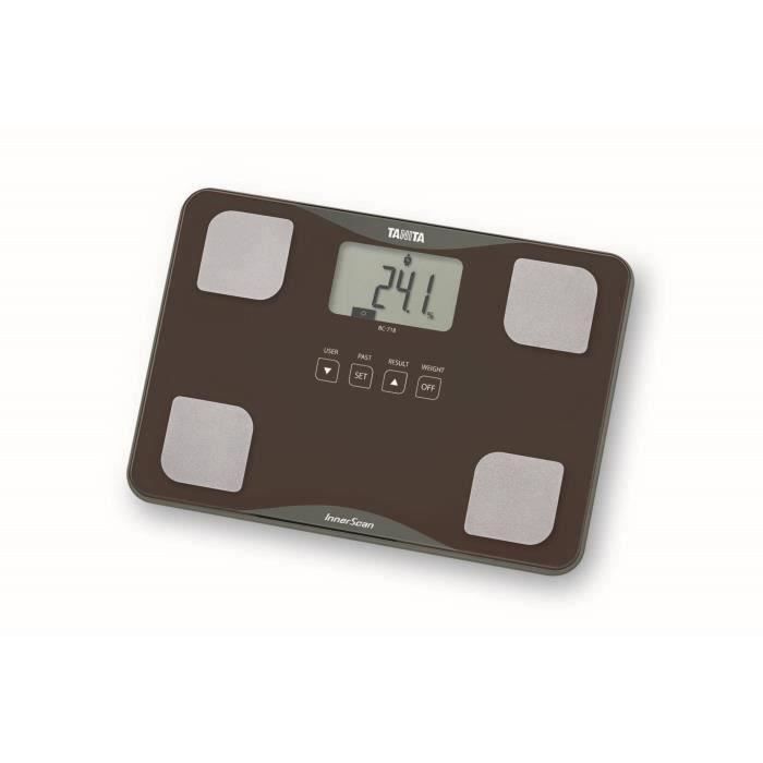 TANITA BC718BR36 Pèse-personne en verre ultra fin - Marron