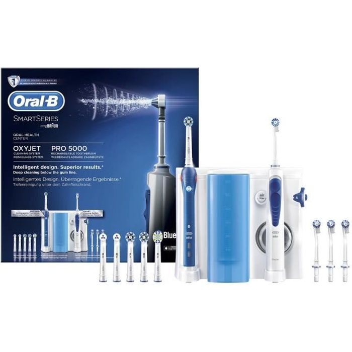 Oral-B PRO3000 Brosse à dents électrique + Hydropulseur Oxyjet Combiné Dentaire