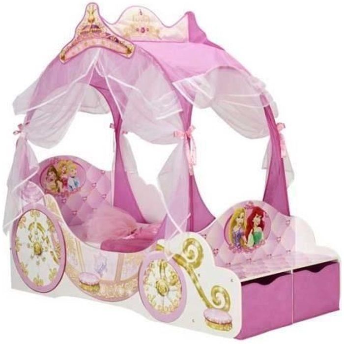 DISNEY PRINCESSES Lit Enfant Carrosse 70 x 140 cm