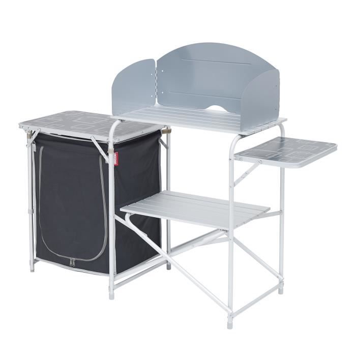 TRIGANO MEUBLE CUISINE DESSERTE Gris / Noir 2020