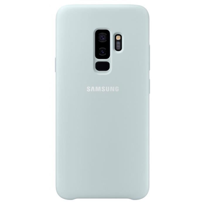 Samsung Coque Silicone S9+ Bleu