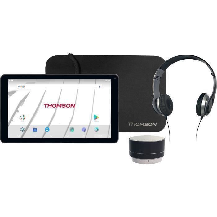 THOMSON Tablette TEO10 + Casque + Enceinte Bluetooth + Housse - Ecran 10,1'' - 32 Gb eMMC - Android 7.1 - Noir