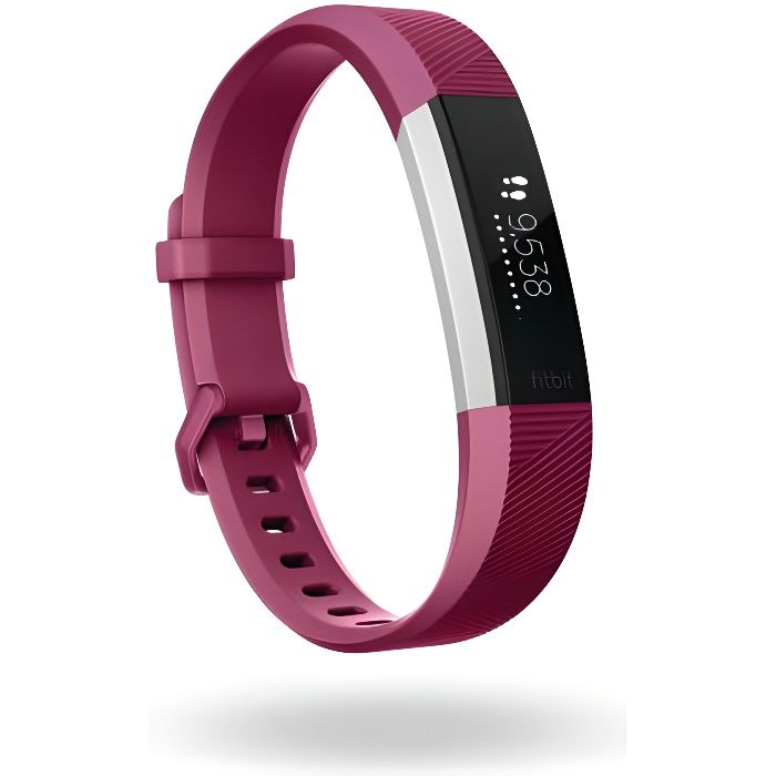 FITBIT ALTA HR Bracelet connecté pour la forme et le sport - Fuchsia – Taille L