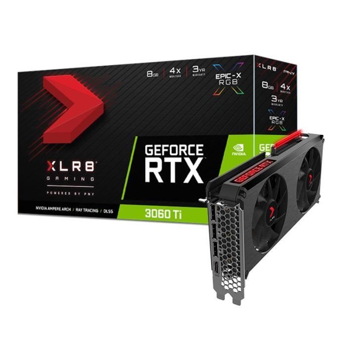 Carte graphique PNY RTX 3060 Ti XLR8 REVEL EPIC-X RGB 8 Go