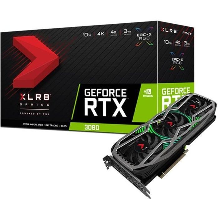 Carte graphique PNY GeForce RTX 3080 XLR8 Gaming Edition - 10 Go