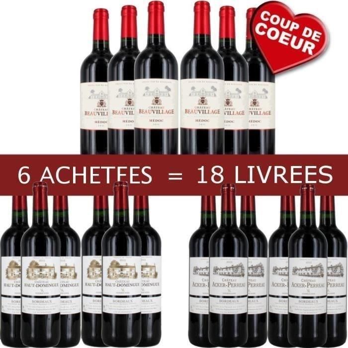 Pack 6 Médoc Achetés = 18 Bouteilles Livrées