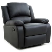 RELAXXO - Fauteuil Relaxation 1 place Simili cuir LEO - Noir