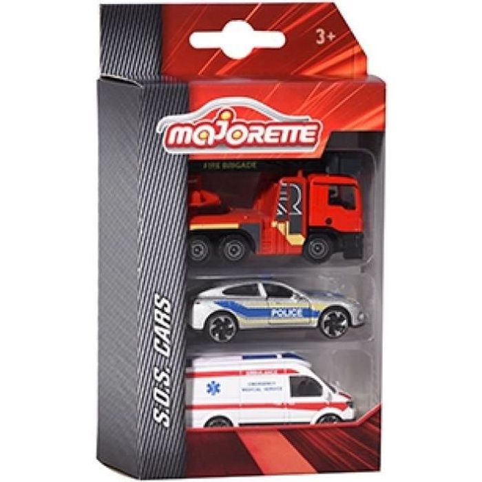 MAJORETTE Sos Set 3 Véhicules