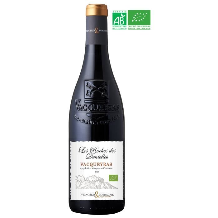 Les Roches des Dentelles 2018 Vacqueyras - Vin Rouge de la Vallée du Rhône - Bio