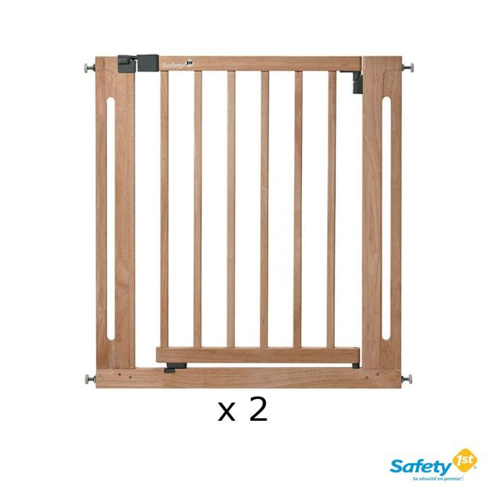 SAFETY 1ST Pack 2 Barrières de sécurité Easy close Bois
