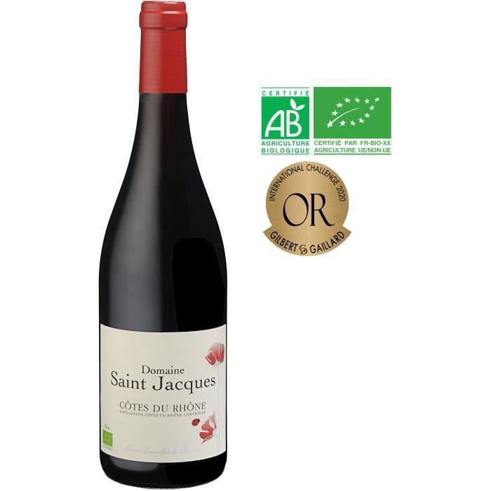 Domaine Saint Jacques 2019 Côtes du Rhône - Vin Rouge de Vallée du Rhône Bio