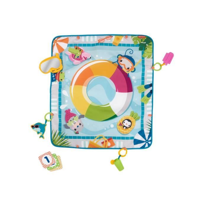 Fisher-Price - Tapis d’Activités Amusant - Tapis d’Éveil pour Bébé - Dès la naissance