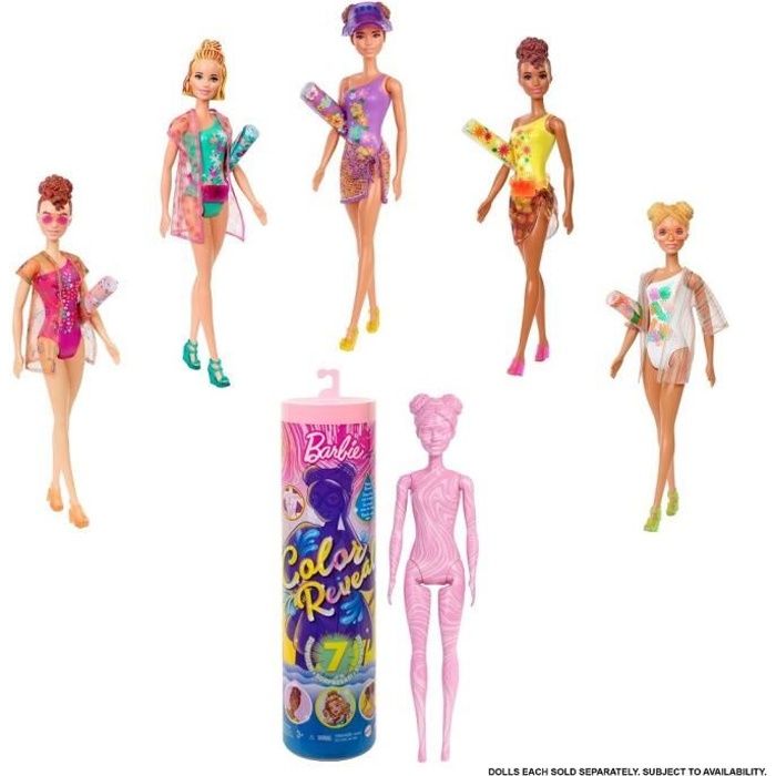 BARBIE Color Reveal Poupée Surprise Barbie Été (modèle aléatoire)
