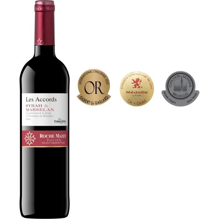 Les Accords de Roche Mazet Syrah & Marselan 2019 Pays d’Oc - Vin rouge de Languedoc