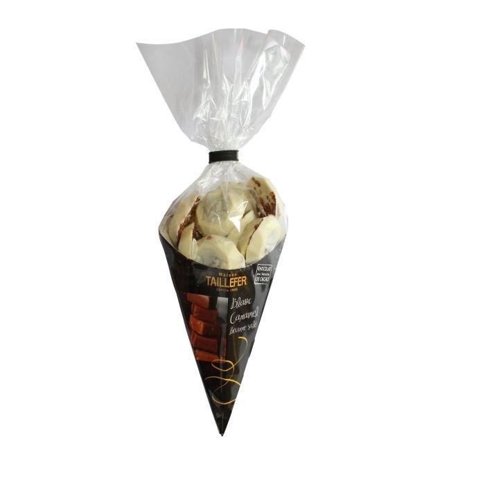 MAISON TAILLEFER Cornet Chocolat Blanc Caramel au Beurre Salé 150g