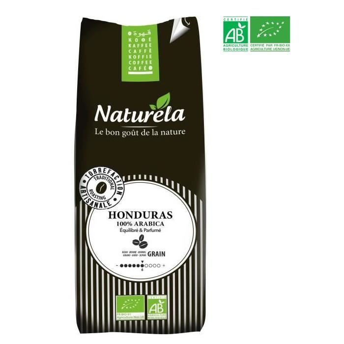 NATURELA Café en grain - Honduras - 100 % Arabica - BIO - 500 g